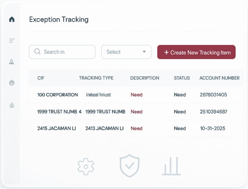 Exception Tracking & Tickler Management